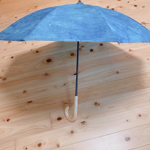 藍染ハンドメイド日傘-
