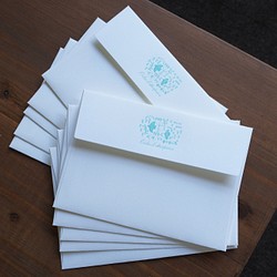【活版印刷】封筒10枚セット forest（ウォーターカラー） 1枚目の画像