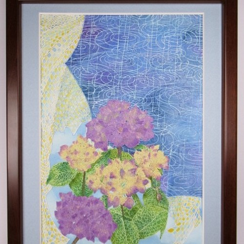 油絵 絵画 【紫陽花の道】 tic-guinee.net