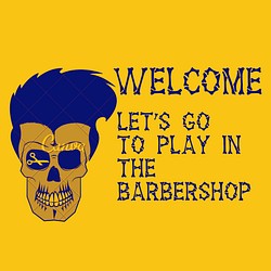 WELCOMEロゴ barber スカルシザー 1枚目の画像