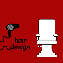 ドライヤー&chair 美容室 ロゴデザイン shop名入れ無料 1枚目の画像