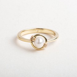秘密戒指 Secret Ring / pearl / silver 18KG plated / silver 第1張的照片
