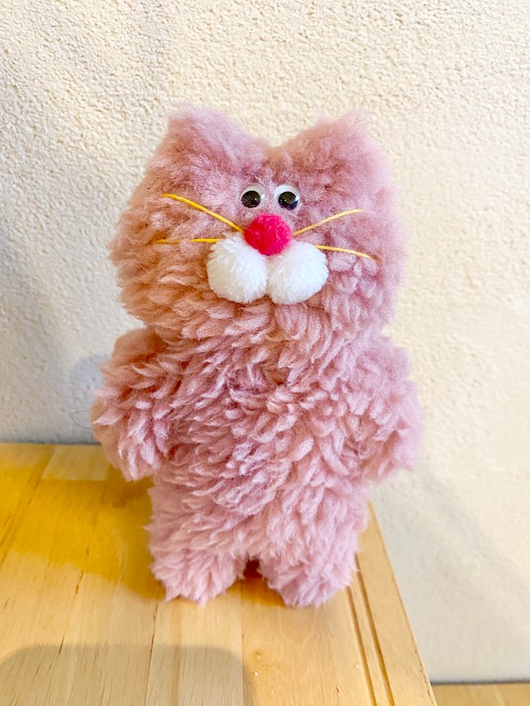 くすみピンクモコ猫さん 1枚目の画像