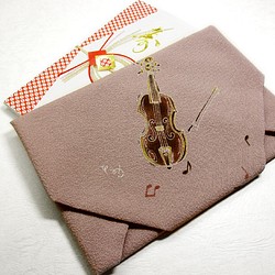 祝い袱紗（バイオリンと音符） 1枚目の画像