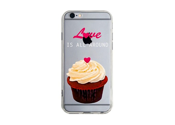 愛のカップケーキ - サムスンiPhone 5S 6S 7プラスHTC、ソニー、LGの携帯電話のシェル/香港製 1枚目の画像
