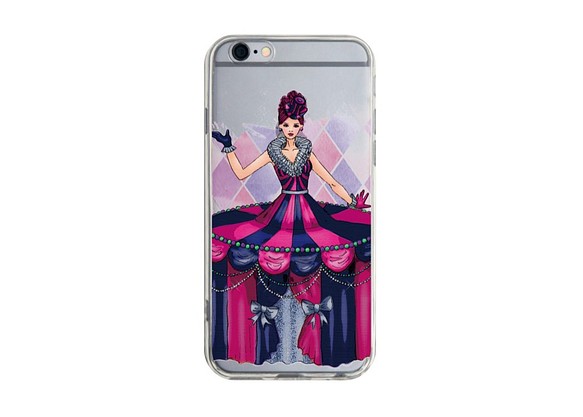 潮流女孩 紫色 - Samsung iPhone 5s 6s 7 plus HTC Sony LG 手機殼 / 香港製造 第1張的照片
