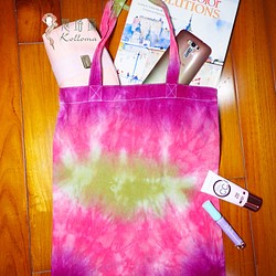 ♔蔻珞瑪♘ Ⓓⓔⓢⓘⓖⓝ - 手染購物袋-紫桃綠 第1張的照片