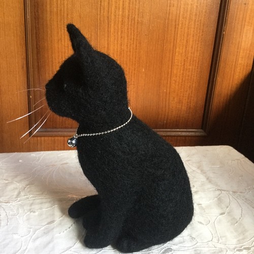 羊毛フェルト 猫 黒猫 羊毛フェルト masapan 通販｜Creema(クリーマ 