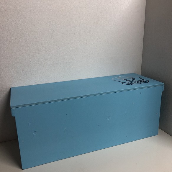 ウッドボックス ウッド ライトブルー☆ ロング 収納箱 BOX