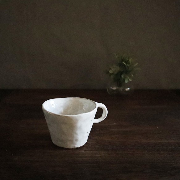 手彎馬克杯/紅土×白馬克杯茶杯 第1張的照片