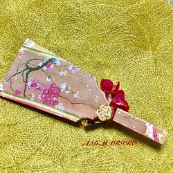 海外へのプレゼント小さな羽子板 枝垂れ桜 1枚目の画像
