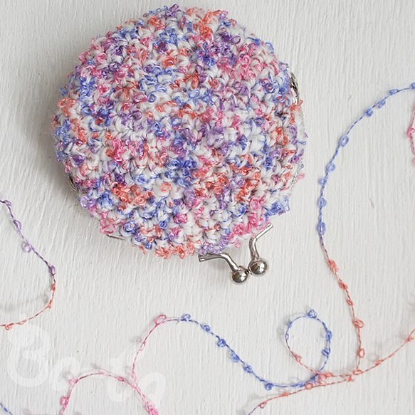 Ba-ba handmade Crochet round pouch No.C1354 第1張的照片