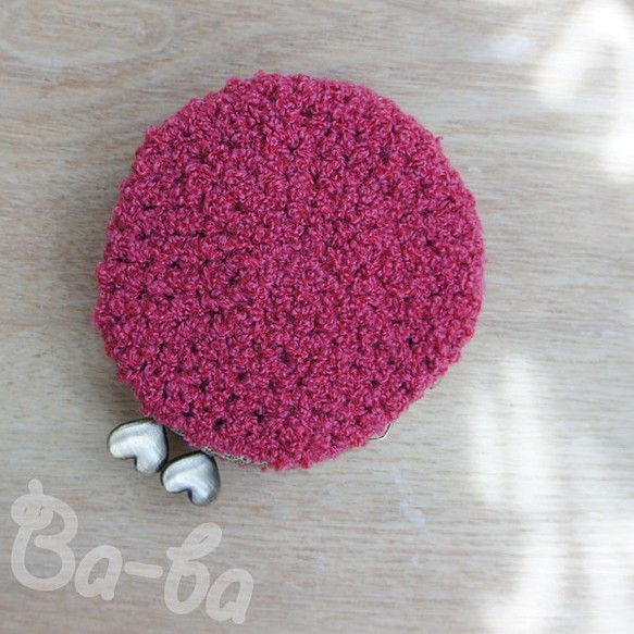 Ba-ba handmade Crochet round pouch No.C1350 第1張的照片