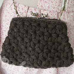 Ba-ba handmade Jasmine Stitch crochet Petit bag No.C1370 第1張的照片