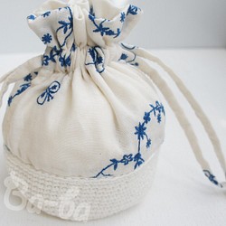 Ba-ba handmade mini drawstring bag  No.K10 第1張的照片