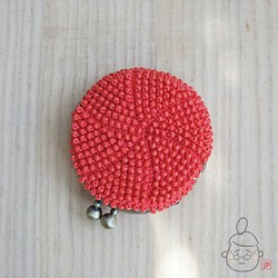 Ba-ba handmade Beads crochet round coincase No.1432 第1張的照片