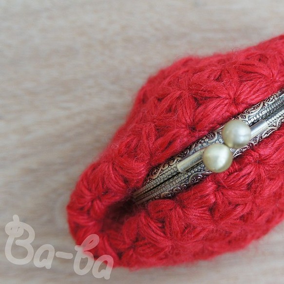 Ba-ba handmade Jasmine Stitch crochet mini-coinpurse No.C131 第1張的照片