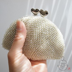 Ba-ba handmade Beads crochet coinpurse No.1222 第1張的照片