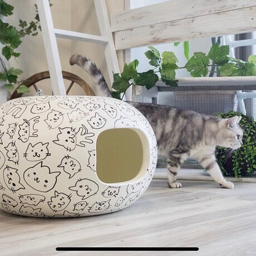 おしゃれ猫ハウス 猫かまくら で模様替え ハウス 小屋 Neko Kamakura 通販 Creema クリーマ ハンドメイド 手作り クラフト作品の販売サイト