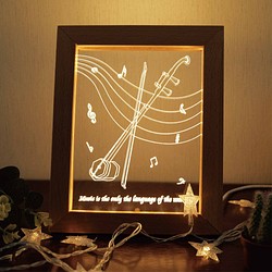 WD 原木相框燈  國樂樂器14款 第1張的照片