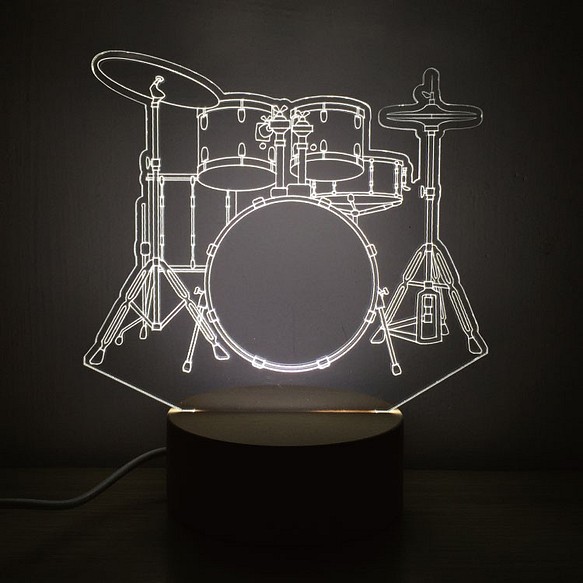 WD 原木夜燈《爵士鼓》 樂器燈 / 音樂設計 / 樂團 / Music / Drum Set 第1張的照片