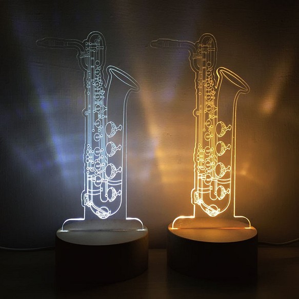 WD 原木夜燈《巴薩》 樂器燈 / 音樂設計 / 樂團 / Music / Baritone Saxophone 第1張的照片