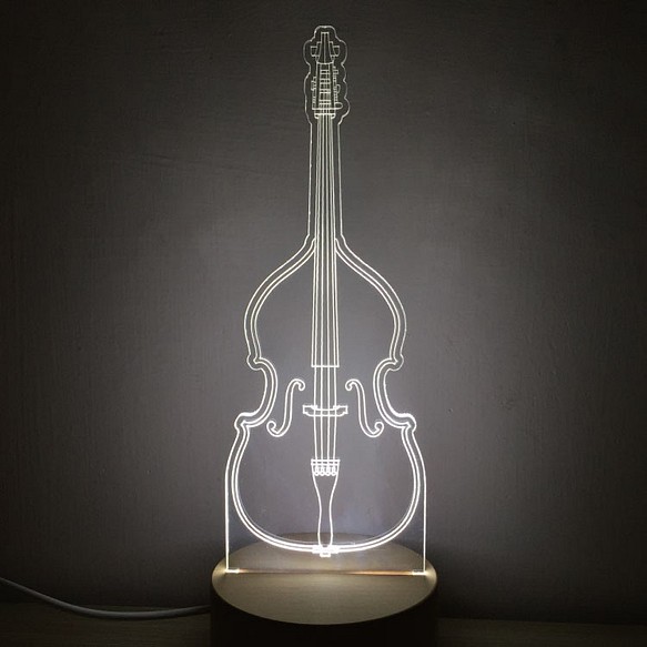 WD 原木夜燈《低音大提琴》 樂器燈 / 音樂設計 / 樂團 / Music / Double Bass 第1張的照片