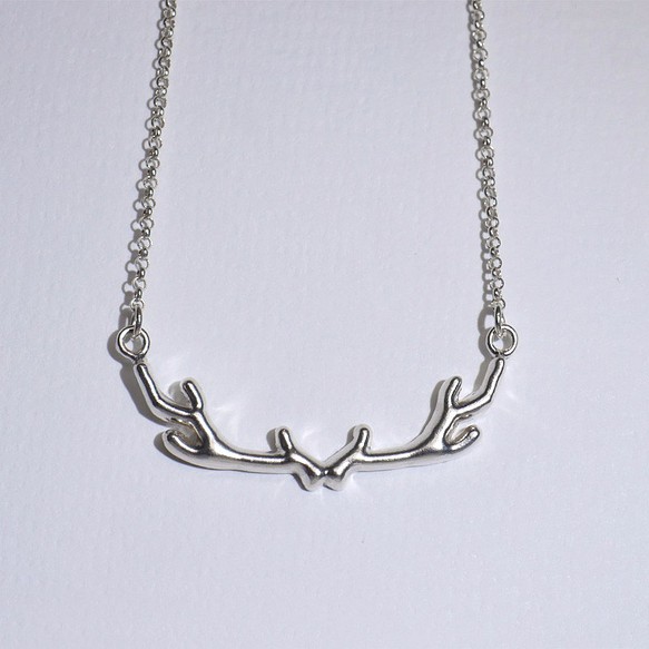可愛動物園  鹿角鎖骨鍊 - 925純銀項鍊 第1張的照片
