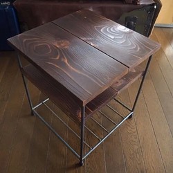 ⌘アイアンラック ⌘ サイドテーブル ハンドメイド 1枚目の画像