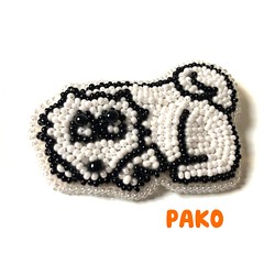 ピケ(柴犬)~PAKOのビーズブローチ~ 1枚目の画像