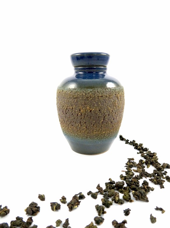 添興窯/樟香茶葉罐-高瓶(小)-湛藍 第1張的照片