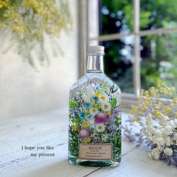 ハーバリウム　whiskey bottle　〜flower bed〜　special 1枚目の画像