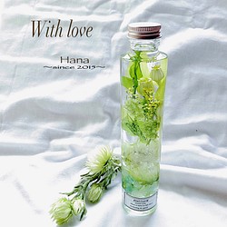 ハーバリウム long bottle 〜green〜 1枚目の画像