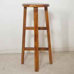 レトロ 古木 チーク無垢材 カウンター チェア ハイタイプ スツール 木製椅子 cha0131 椅子（チェアー）・スツール 81jp