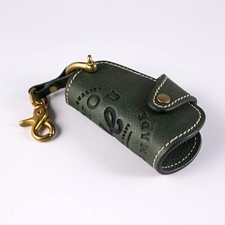 HEYOU handmade - Leather Key Holder 皮革鑰匙套 (綠) 第1張的照片