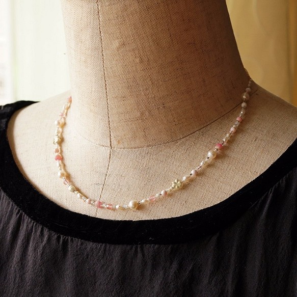 Vintage beads long necklace {OP156} 第1張的照片