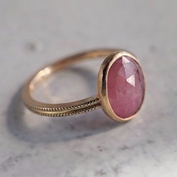 -sold- Pink sapphire ring [OP709K10YG] 1枚目の画像