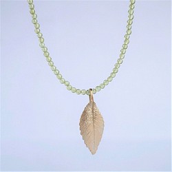 Elm leaf necklace {P078K10（NS)} 第1張的照片