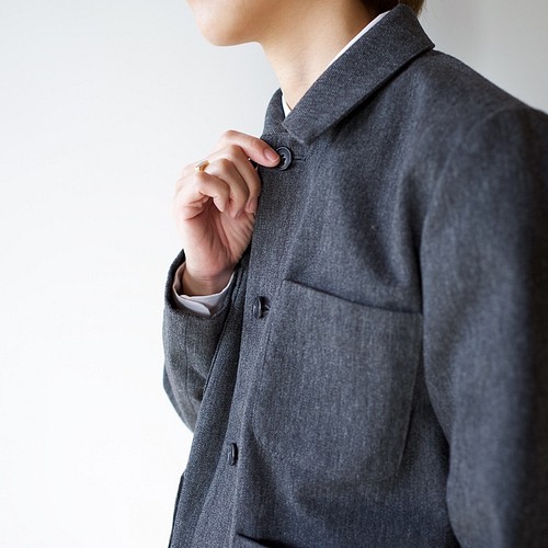 cotton wool/ coverall jacket ジャケット FRECKLE 通販｜Creema(クリーマ)