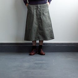 army cord/baker skirt/khaki 1枚目の画像