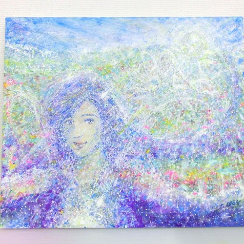 原画 「夢で見た国」 絵サイズ 53×45㎝ パワーアート 絵画 息吹 友也