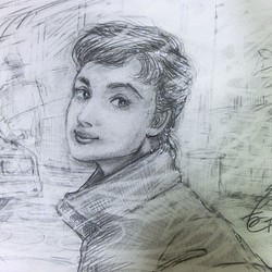 原画 「女性のデッサン（レイディー）」 鉛筆画 1枚目の画像