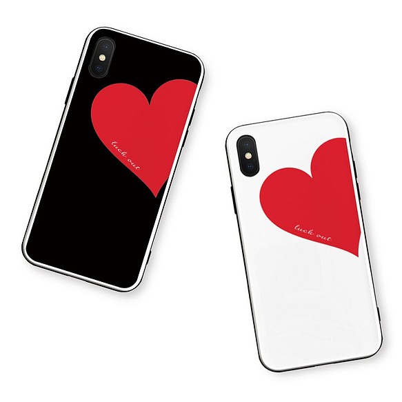 Big Heart♡Red ラッピング不可 強化ガラスケース 人気提案 iPhoneケース 8 iPhone12Pro iPhone13