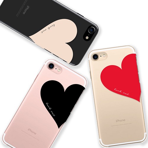 Big Heart Iphoneケース Iphone11 11pro Xs Iphonexr 7plus クリアケース Iphoneケース カバー Luck Out 通販 Creema クリーマ ハンドメイド 手作り クラフト作品の販売サイト