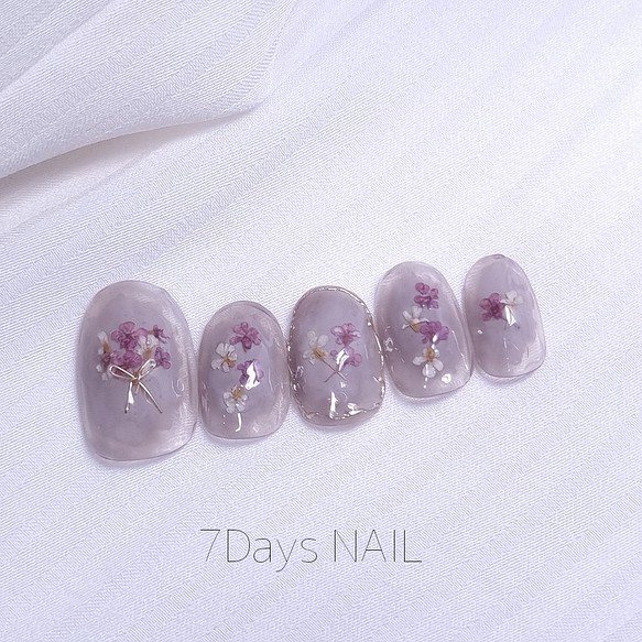 ドライフラワーネイル ネイルチップ 押し花ネイル ネイルチップ ネイルシール 7days Nail 通販 Creema クリーマ ハンドメイド 手作り クラフト作品の販売サイト