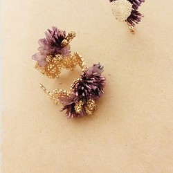 -Handmade-紫色星辰訂製乾燥花戒 第1張的照片
