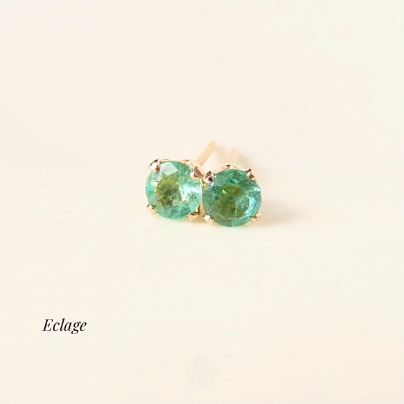 14kgf〉エメラルドのスタッドピアス（4mm） www.disdukcapil.paserkab