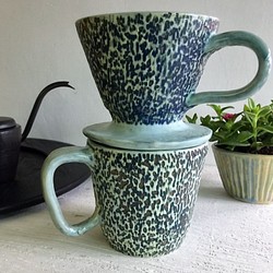 點點手沖咖啡濾杯組_陶器咖啡杯濾杯 第1張的照片