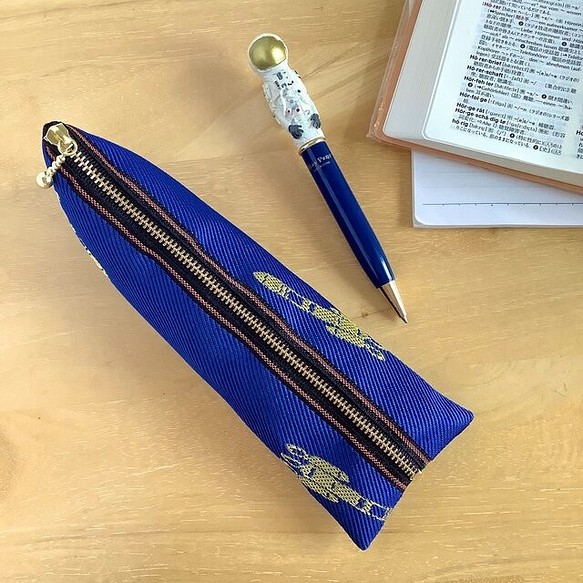 畳縁　火箭　筆盒　日式　藍色和金色　宇宙 第1張的照片