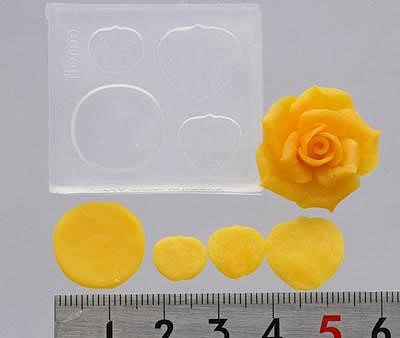 (S146)シリコンモールド　ローズ　フラワーペタル　バラ花弁 1枚目の画像